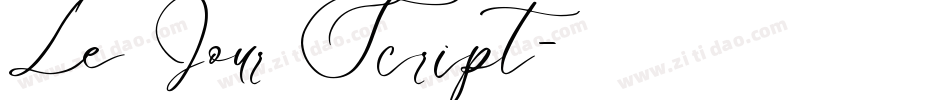 Le Jour Script字体转换